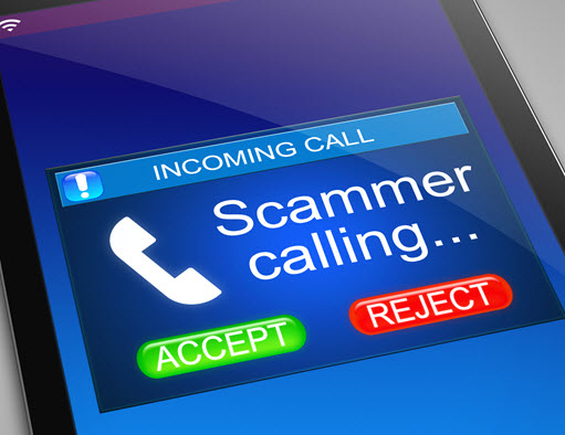 Scammer calling image